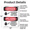Signmission Electrical Current Keep Away Bilingual Danger Sign, Aluminum, 10in W x 14in L, 2PK OS-2PACK-DS-A-1014-VS-1194 - alternate 3